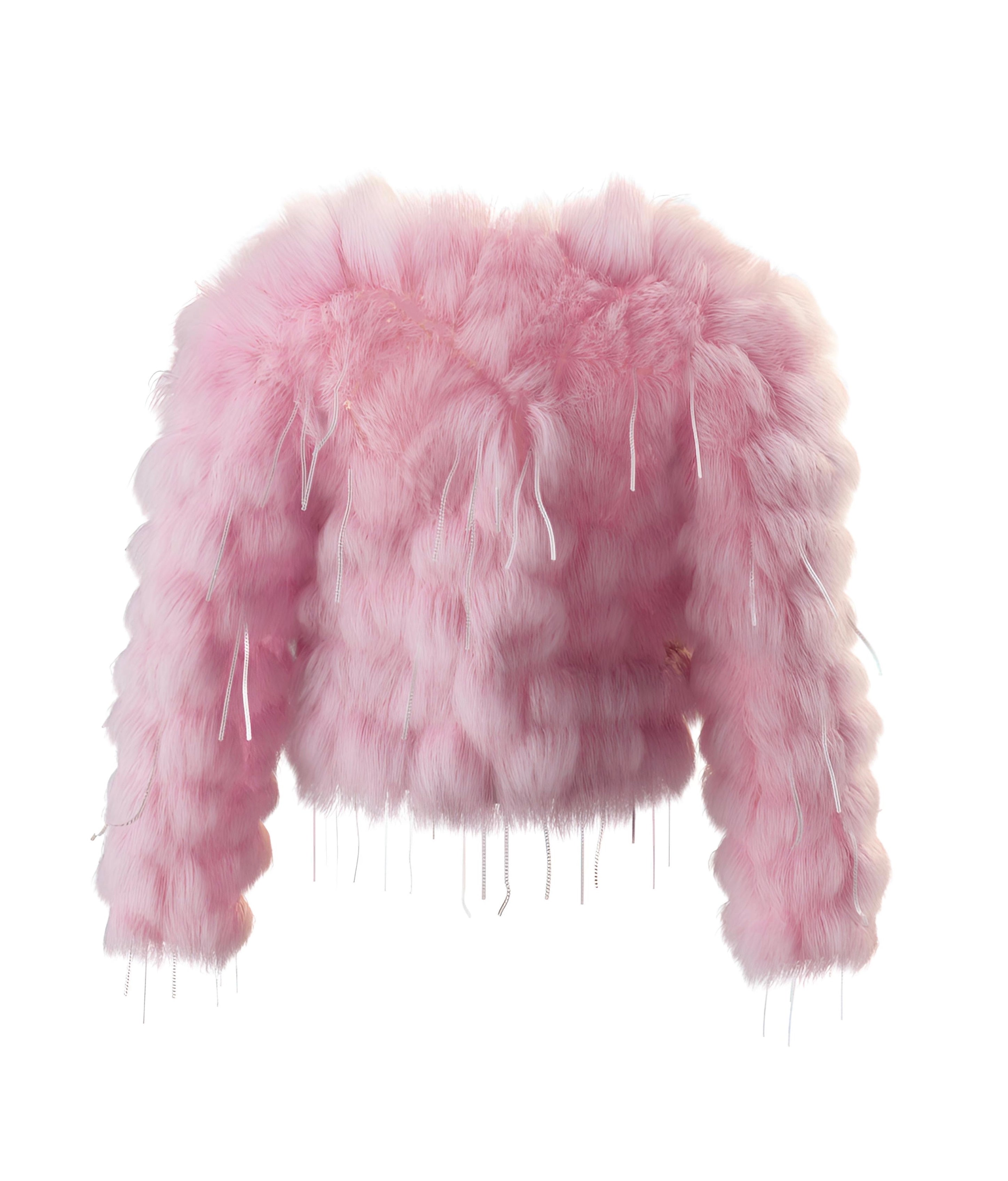 Celeste Fur Pompom Jacket
