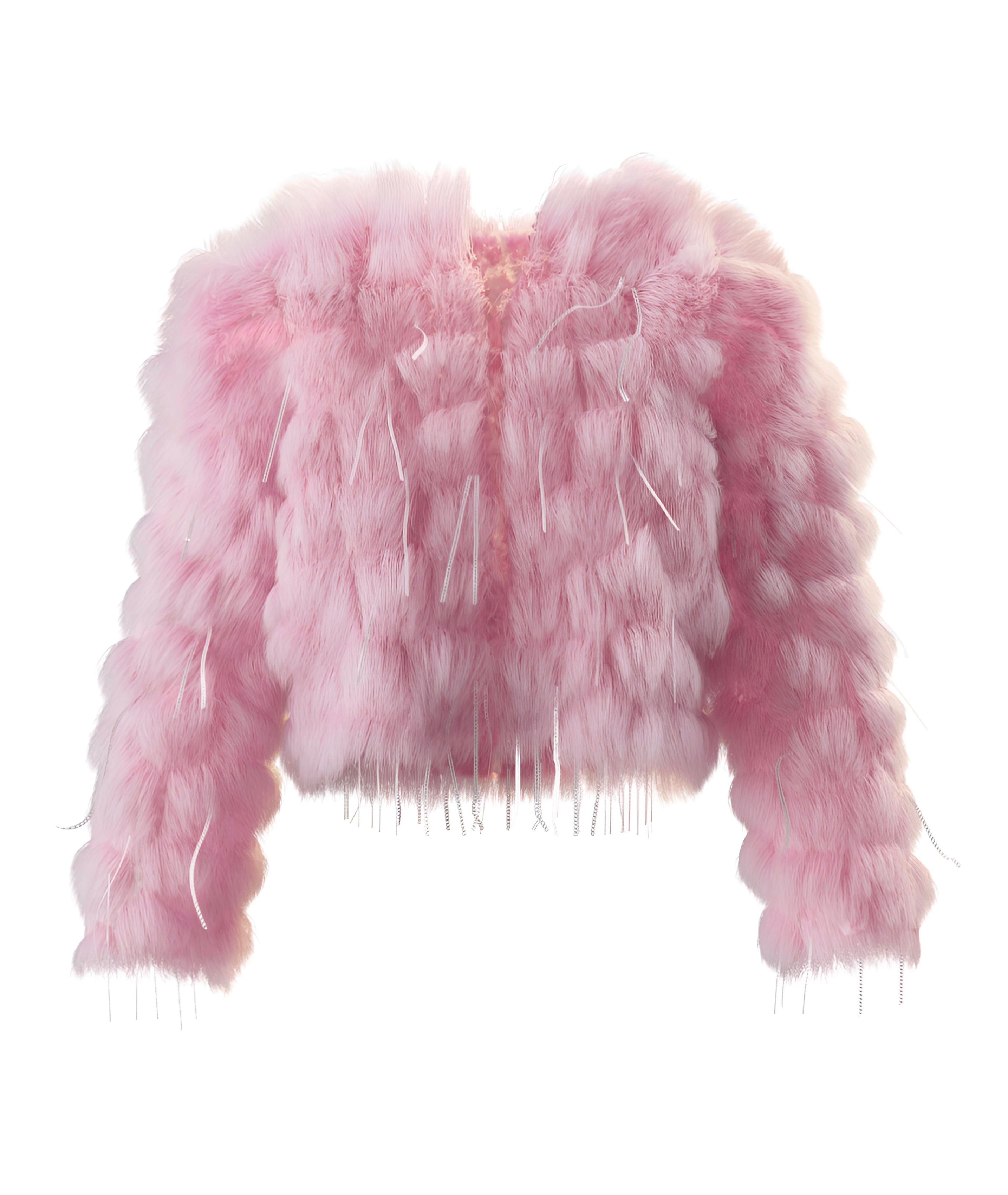 Celeste Fur Pompom Jacket